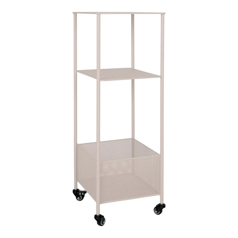 House Nordic Torres Metallwagen – Stahl, Grau, 3 Regale, 35 × 35 × 100 cm