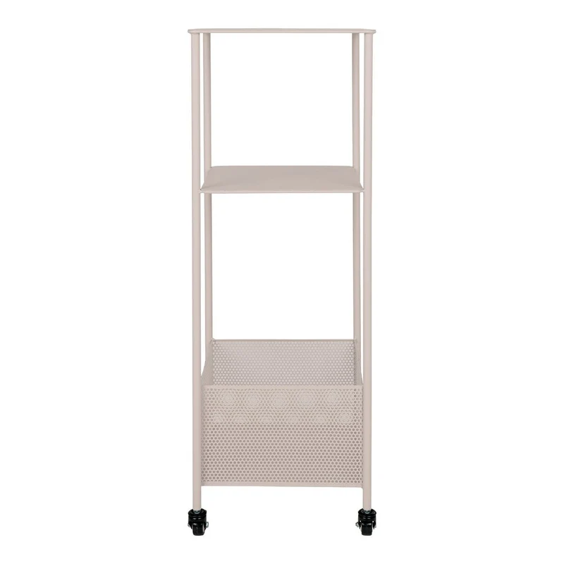 House Nordic Torres Metallwagen – Stahl, Grau, 3 Regale, 35 × 35 × 100 cm