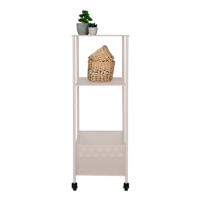 House Nordic Torres Metallwagen – Stahl, Grau, 3 Regale, 35 × 35 × 100 cm