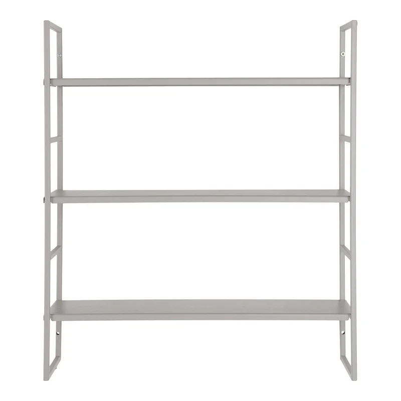 House Nordic Regal Beja – Stahl in kühlem Grau, 48 × 17 × 55 cm