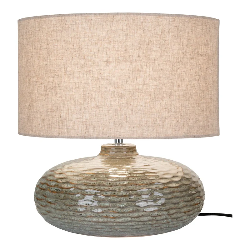 House Nordic Tischleuchte Oldham – Keramik, Grün, 44 cm
