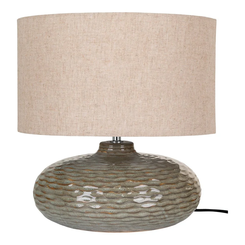 House Nordic Tischleuchte Oldham – Keramik, Grün, 44 cm