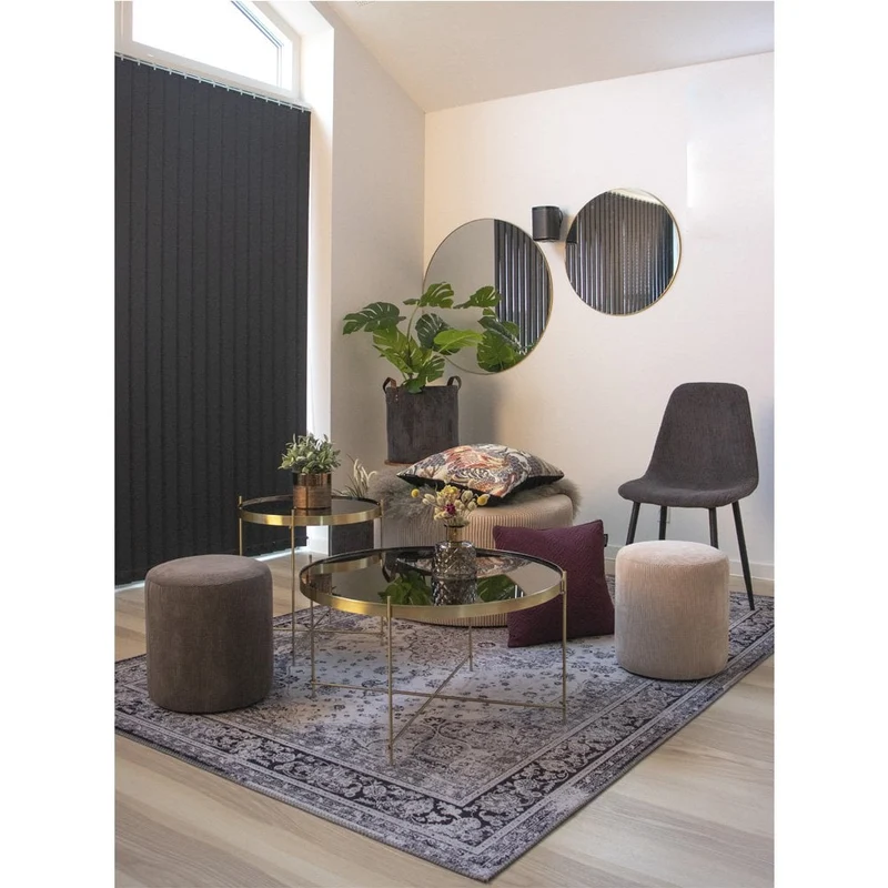 House Nordic Spiegel Jersey – Stahlrahmen in Messingoptik, Ø 40 cm