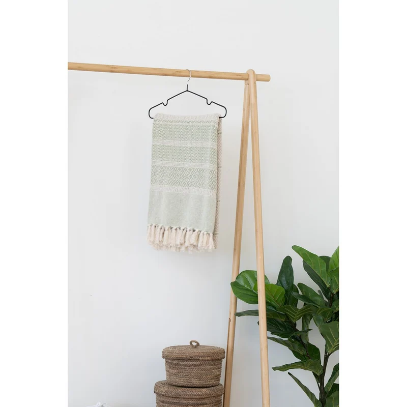 House Nordic Wohndecke Manisa – Grün/Beige, Baumwolle, Polyester, 130 × 180 cm