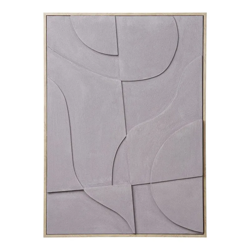House Nordic Wanddekoration Madeline Relief- Nr. 2 – Sand, 50 × 70 cm, Segeltuch