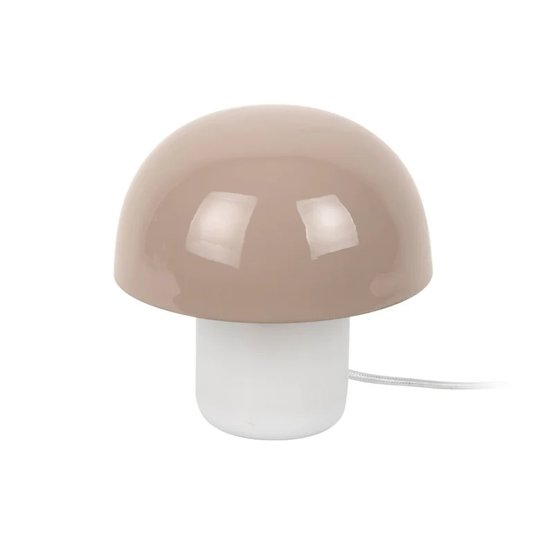 Leitmotiv Tischleuchte Nuevo Mini Mushroom – Taupe & Weiß, Eisen, Ø ca. 20 cm, Höhe ca. 20 cm