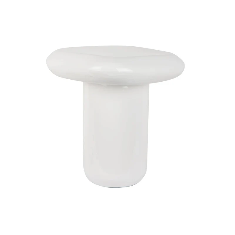 Leitmotiv Beistelltisch Roca High – Weiß, Eisen, Höhe ca. 45 cm