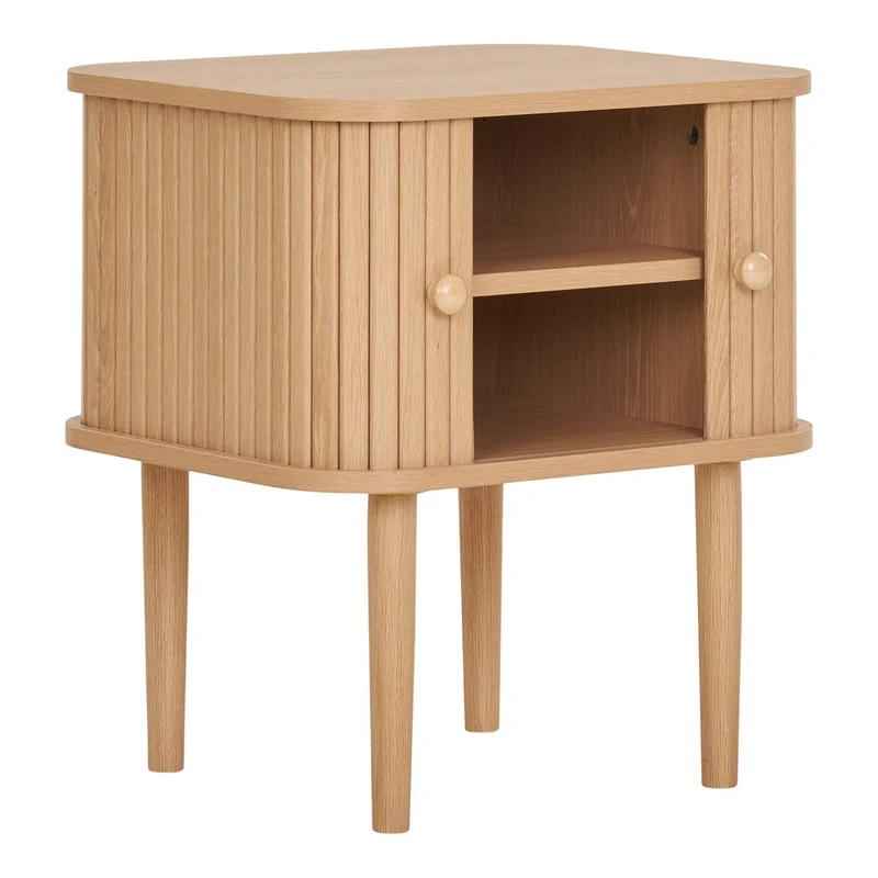 House Nordic Beistelltisch Nikko – Natur, MDF/Kiefer, 45 × 40 × 50,5 cm