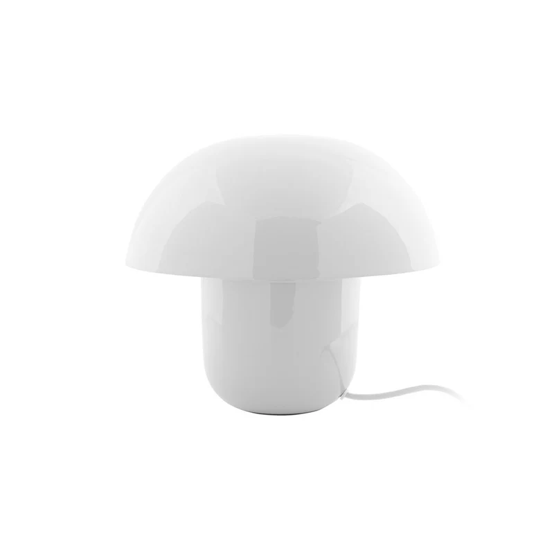 Leitmotiv Tischlampe Fat Mushroom – skulpturales Design in Weiß, Eisen, Ø ca. 29 cm, Höhe ca. 25 cm