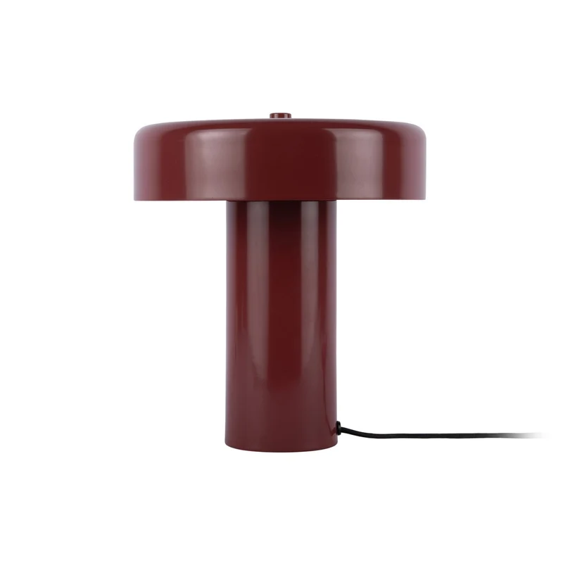 Leitmotiv Tischlampe Wealth Stick – markantes Design in tiefem Rot, Eisen, Ø ca. 24 cm, Höhe ca. 26 cm