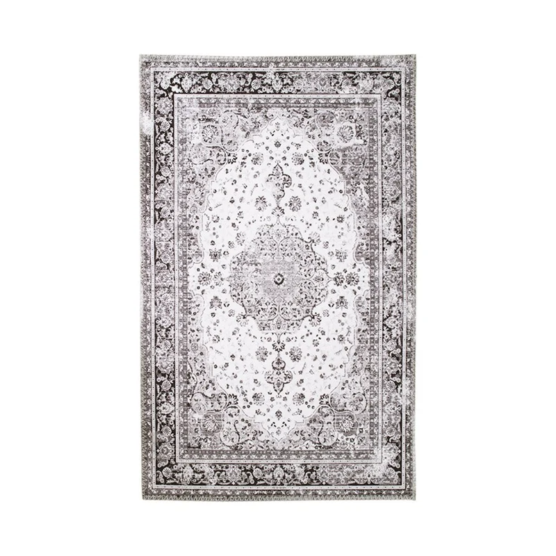 House Nordic Teppich Havanna – Schwarz/Weiß, Chenille-Polyester, 160 × 230 cm