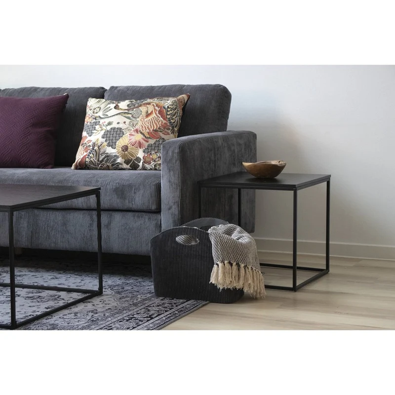 House Nordic Teppich Havanna – Schwarz/Weiß, Chenille-Polyester, 160 × 230 cm