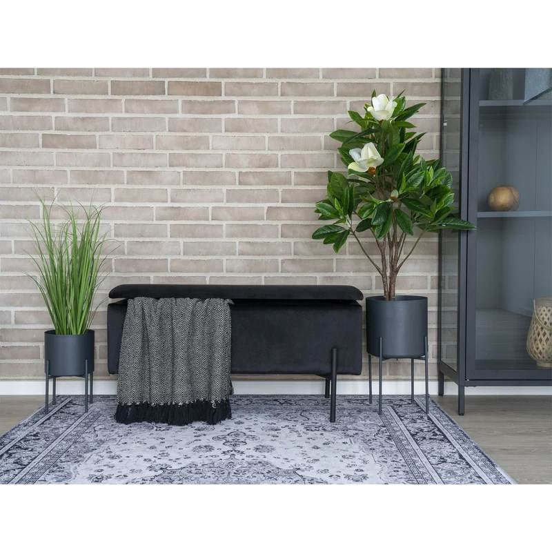 House Nordic Teppich Havanna – Schwarz/Weiß, Chenille-Polyester, 160 × 230 cm