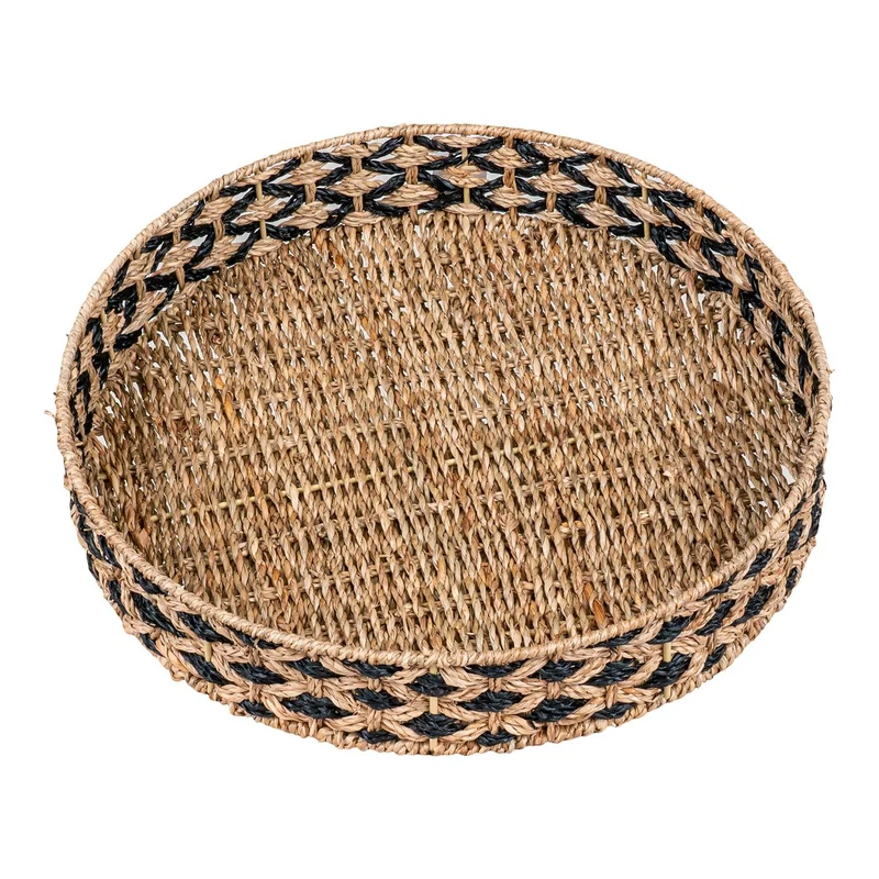 House Nordic Tablett "Nerja" – Schwarz/Natur, Seegras