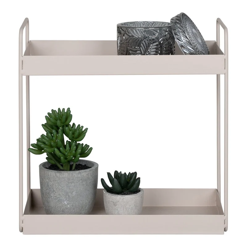 House Nordic Standregal Rabo – sandfarbener Stahl, 30 × 15 × 31 cm