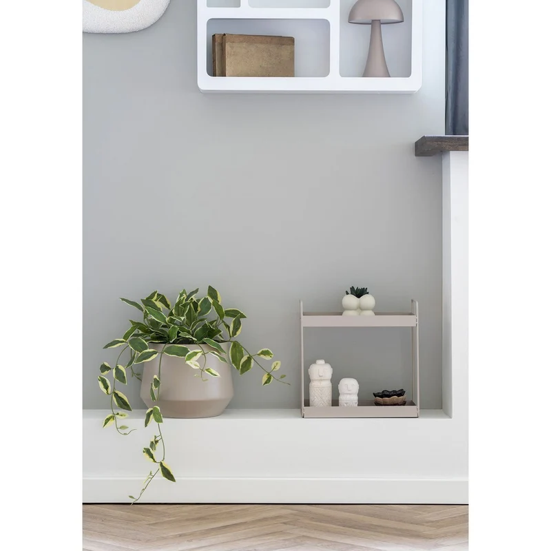 House Nordic Standregal Rabo – sandfarbener Stahl, 30 × 15 × 31 cm