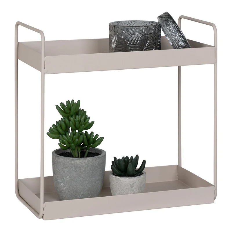 House Nordic Standregal Rabo – sandfarbener Stahl, 30 × 15 × 31 cm