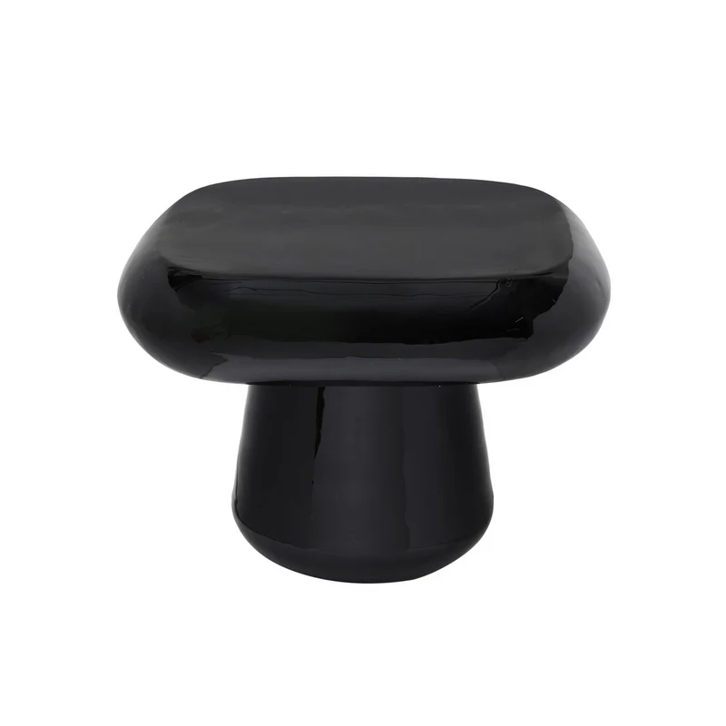 Leitmotiv Beistelltisch Roca – Schwarz, Eisen, Höhe ca. 36 cm