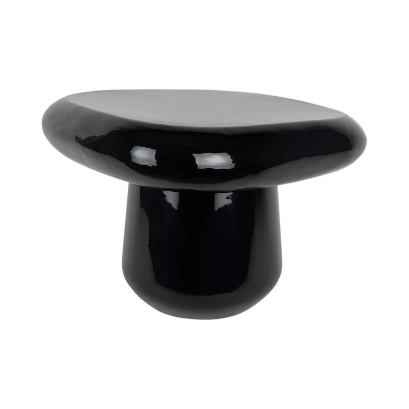 Leitmotiv Beistelltisch Roca – Schwarz, Eisen, Höhe ca. 36 cm