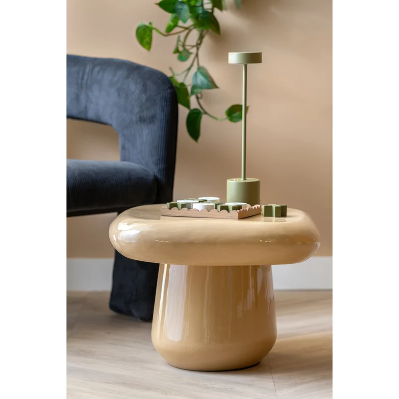 Leitmotiv Beistelltisch Roca – Sand, Eisen, Höhe ca. 36 cm