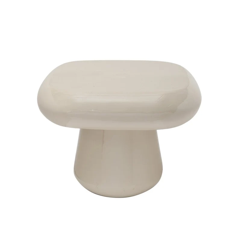 Leitmotiv Beistelltisch Roca – Creme, Eisen, Höhe ca. 36 cm
