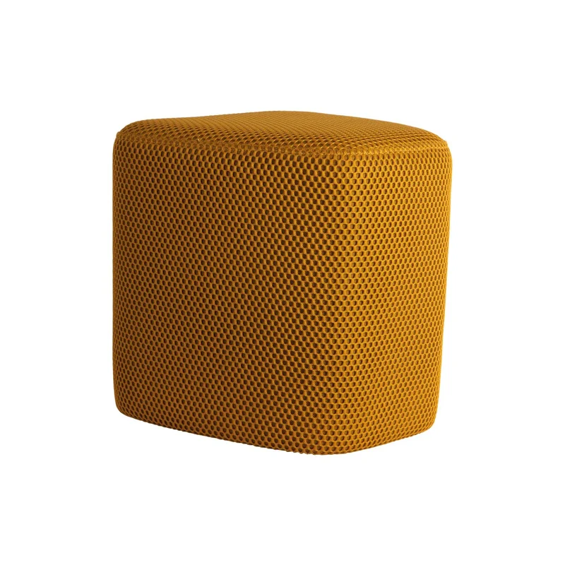 Leitmotiv Pouf Retro Mesh – Senfgelb