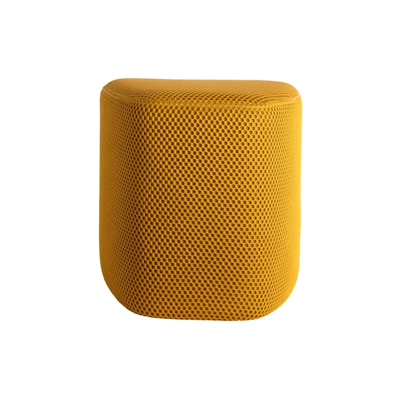 Leitmotiv Pouf Retro Mesh – Senfgelb