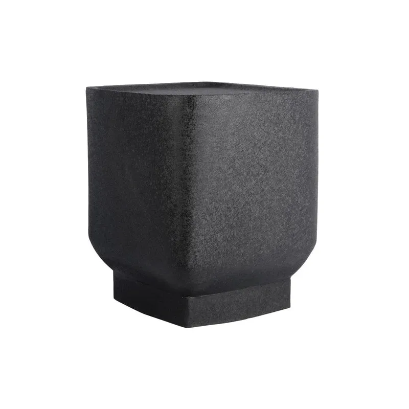 Leitmotiv Beistelltisch Boaz Cuadro – Schwarz, Eisen, Höhe ca. 40 cm