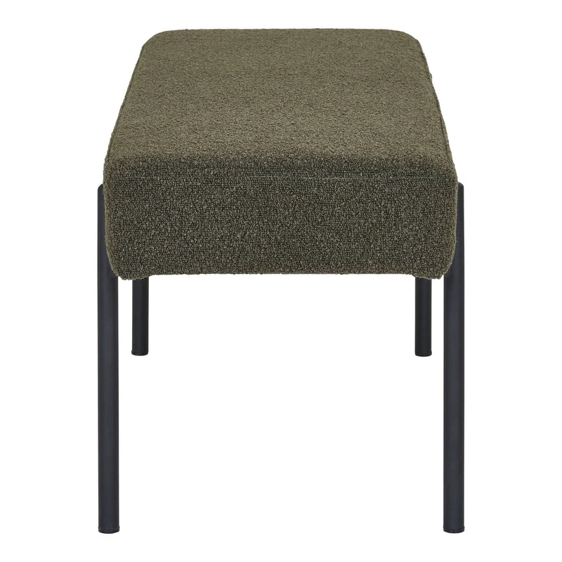 House Nordic Bank Swindon – Dunkelgrün, Stoff und Stahl, 100 × 36 × 42,5 cm