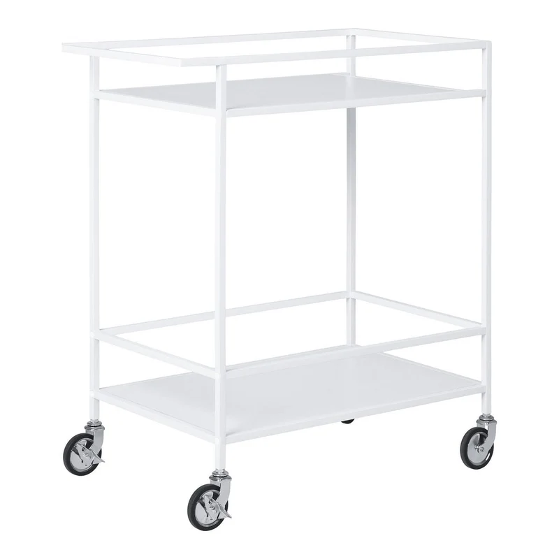 House Nordic Vita Barwagen – Weiß, Stahl, 68 × 40 × 79 cm