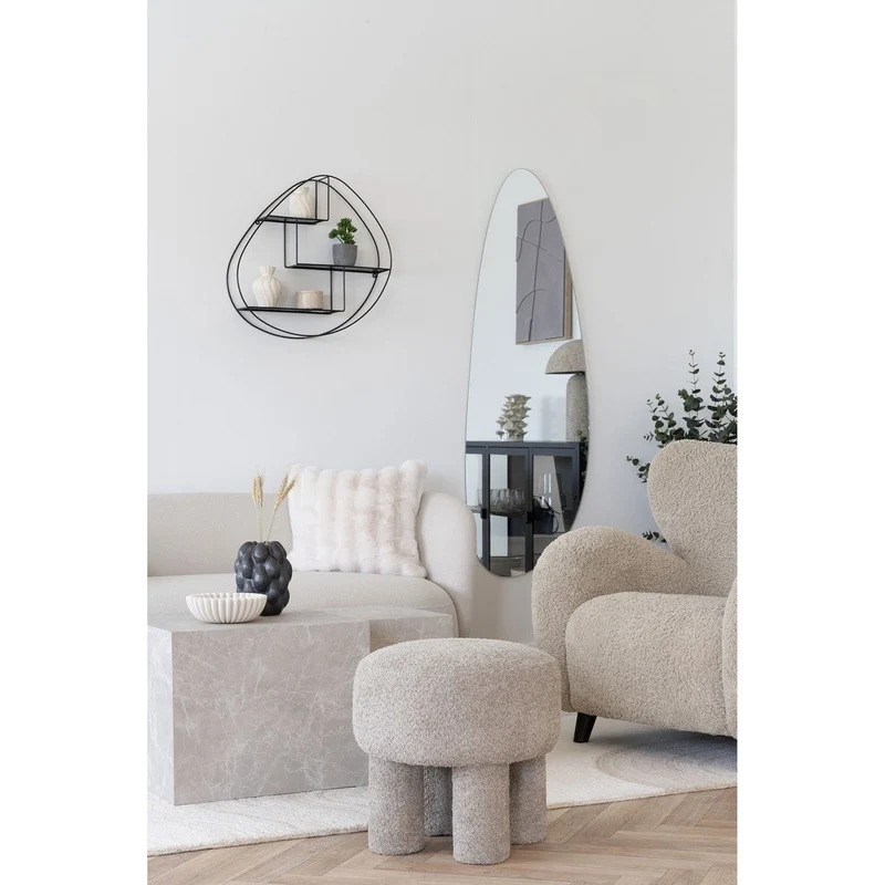 House Nordic Perth Sitzhocker – Grau, Ø 43 × 43 cm