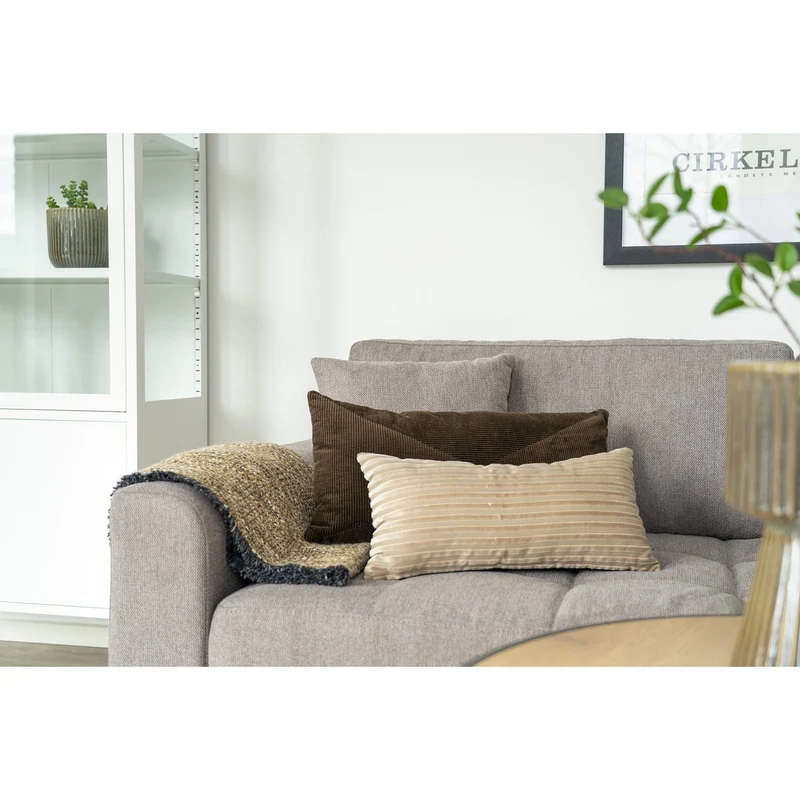 House Nordic Wohndecke Ely – blau/gelb, Baumwolle, Polyester, 130 × 170 cm