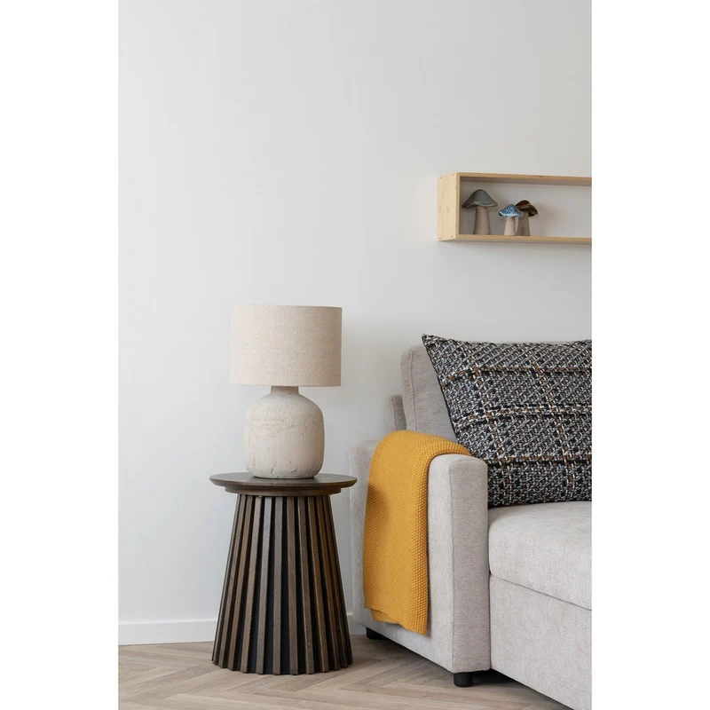 House Nordic Beistelltisch Osaka – geräuchertes Eichenfurnier, Ø 40 cm