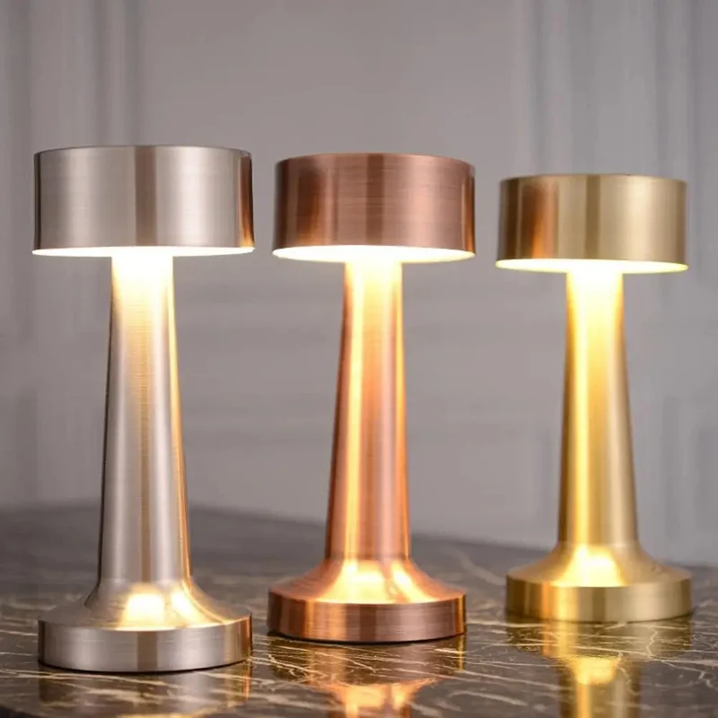 Restaurant Table Lamp Light Luxury Living Room Bedroom Rechargeable Table Lamp LED Table Lamps for Living Creative Lights Small