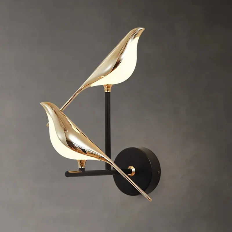 Postmodern Bird Led Wall Lamp Acrylic Bedroom Bedside Wall Sconce Hallway Aisle Staircase Indoor Wall Light Fixtures
