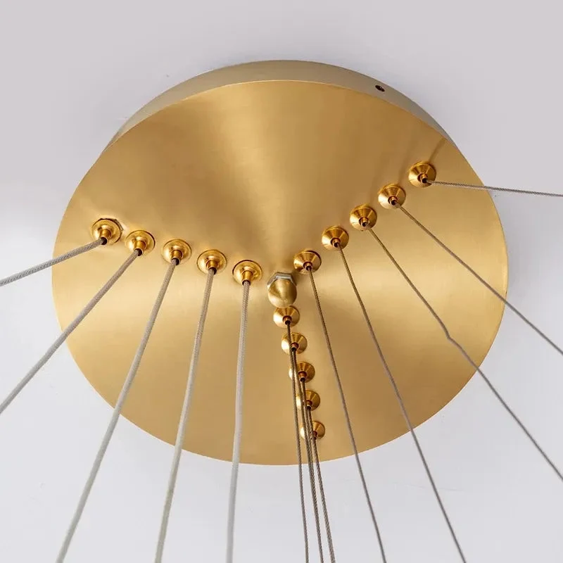 Modern Round Crystal Chandelier Lighting Staircase Chandelier For Dining room Bedroom indoor lighting Kitchen Island Fixtures