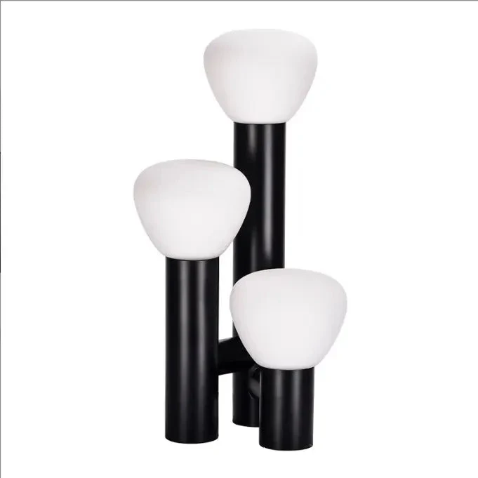 Nordic creative minimalist designer model room hotel living room bedroom children's room study color three-headed table lamp