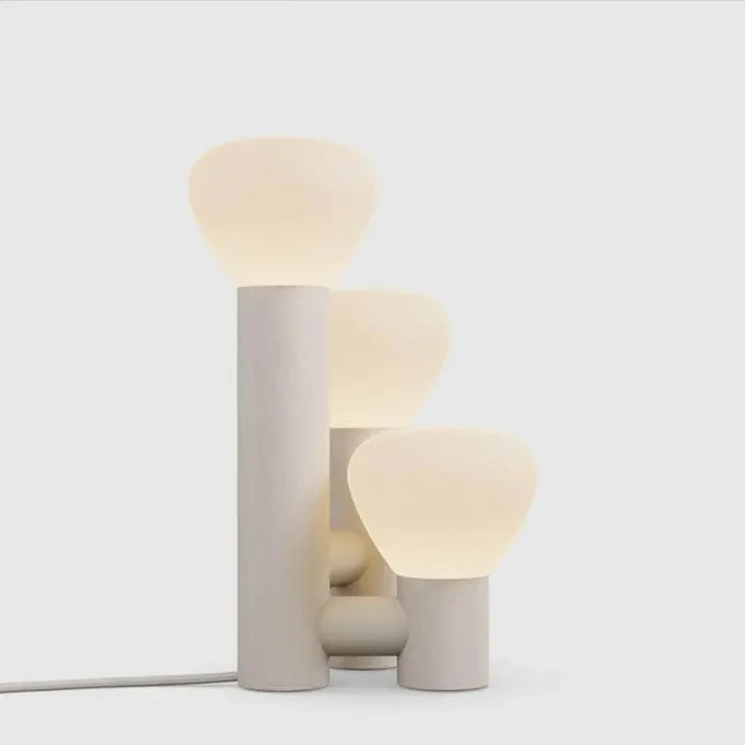 Nordic creative minimalist designer model room hotel living room bedroom children's room study color three-headed table lamp