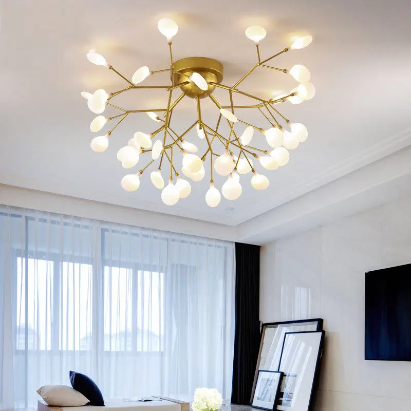 Nordic style living room lamp bedroom firefly warm bedroom room light simple creative dining room lamp