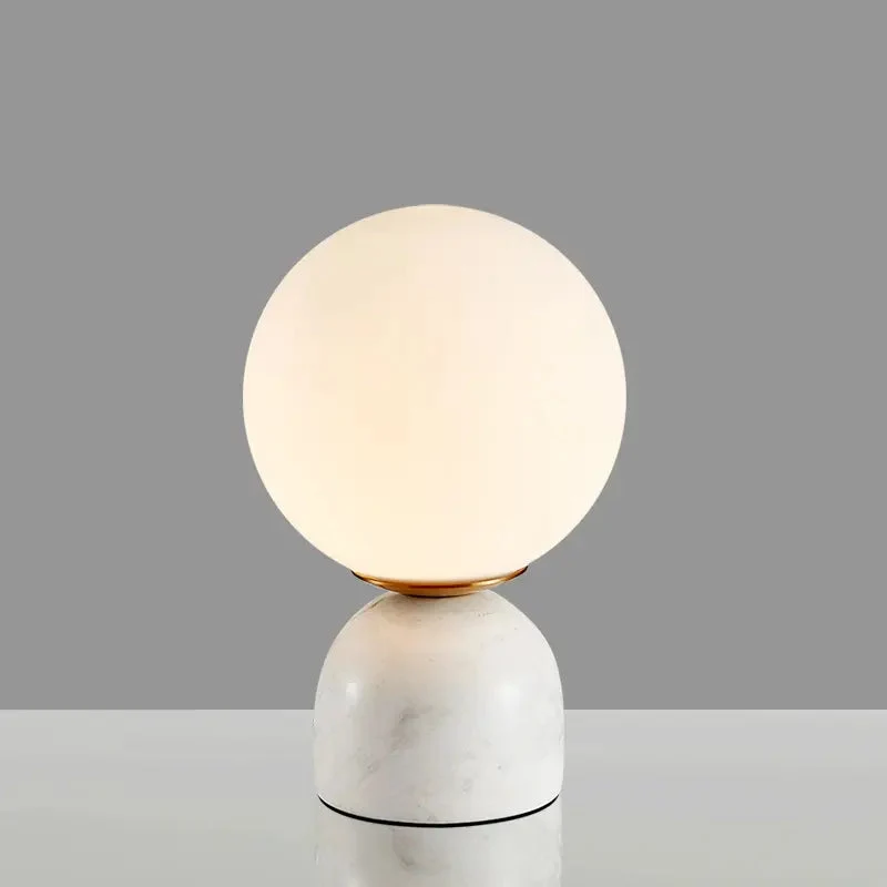 Nordic glass ball small table lamp simple modern light luxury marble children's room bedroom bedside lamp