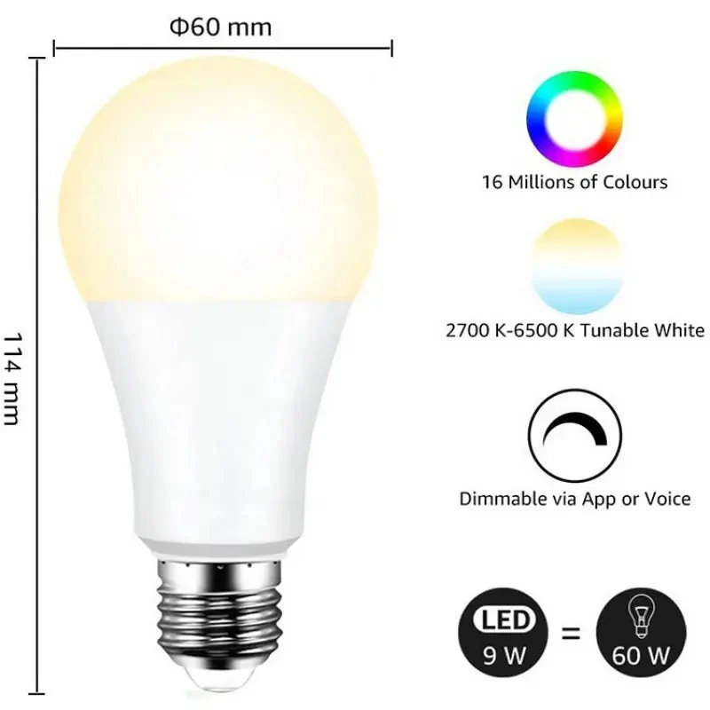 LED Smart Bulb Doodle Smart Alexa Google SmartThings voice control LED Light