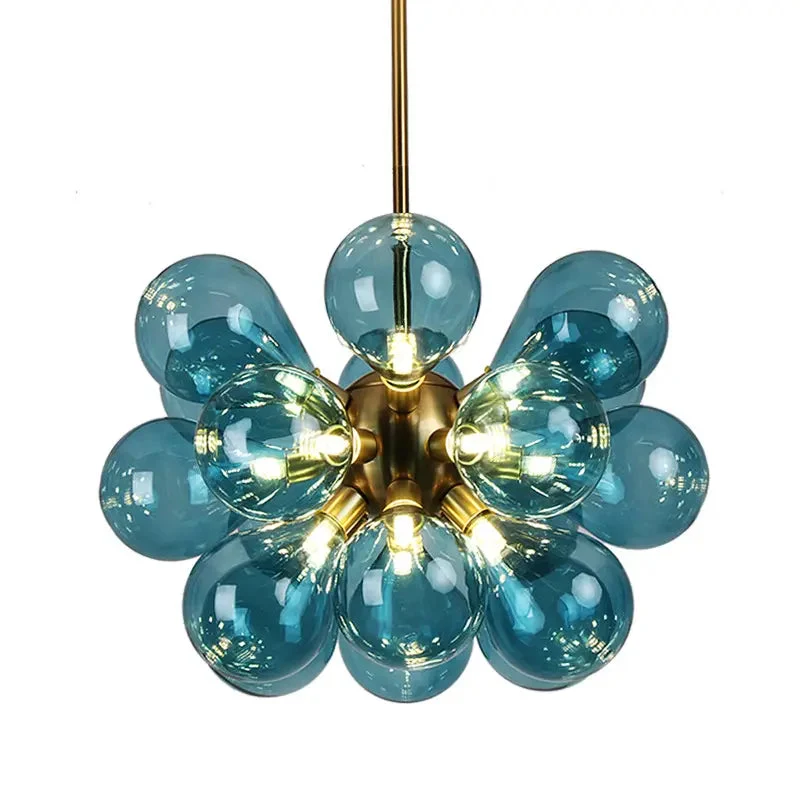 Postmodern light luxury creative Colour bubble ball bedroom dining room glass chandelier