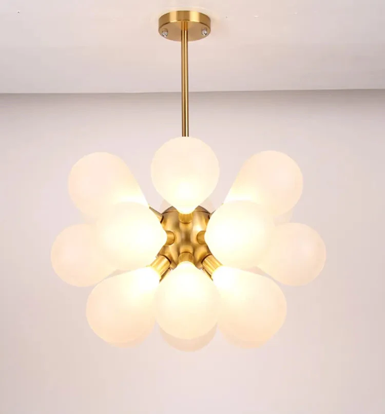 Postmodern light luxury creative Colour bubble ball bedroom dining room glass chandelier