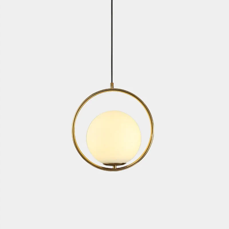 Nordic postmodern simple chandelier living room creative personality glass ball dining room bedroom bedside small chandelier