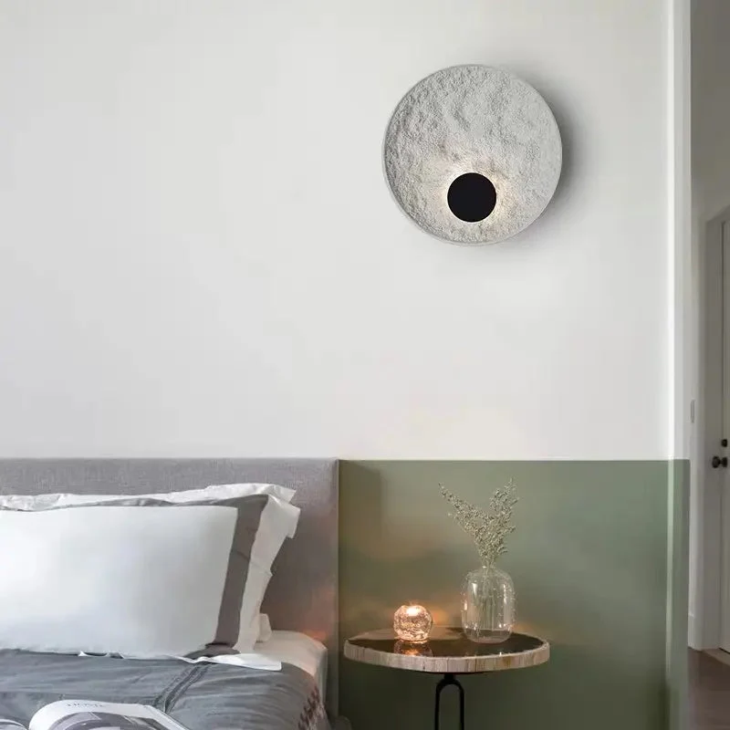 Nordic minimalist shell light luxury bedroom bedside living room decoration wall lamp designer background wall lamp