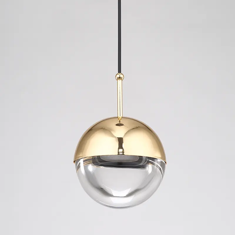 Modern minimalist creative personality dining ball lamp Nordic bedroom bedside glass small chandelier designer