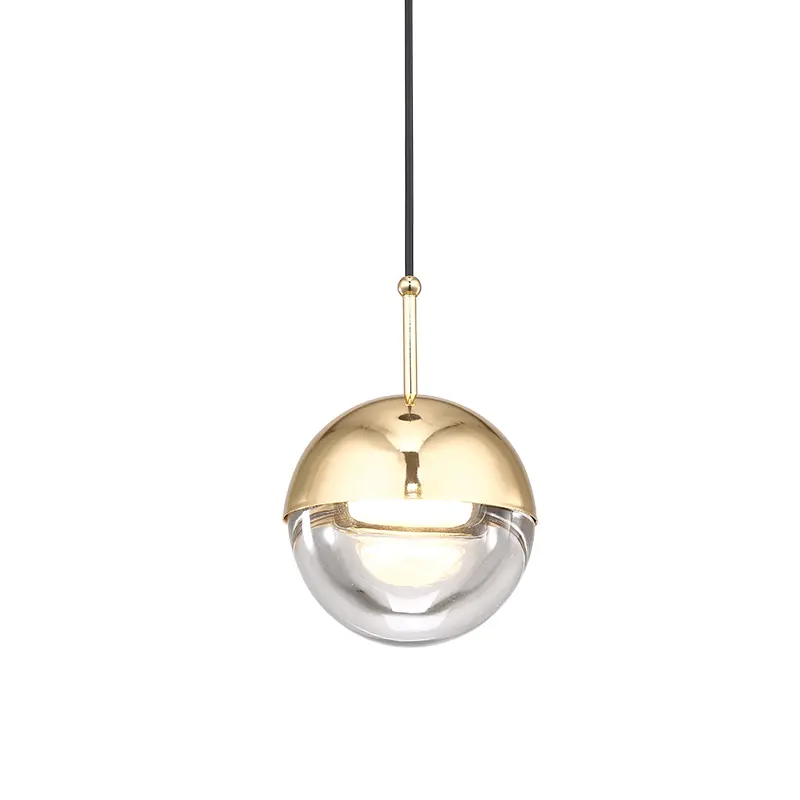 Modern minimalist creative personality dining ball lamp Nordic bedroom bedside glass small chandelier designer