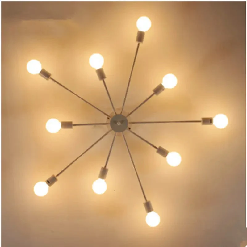 Modern minimalist industrial wind spider ceiling light living room bedroom wrought iron ceiling light