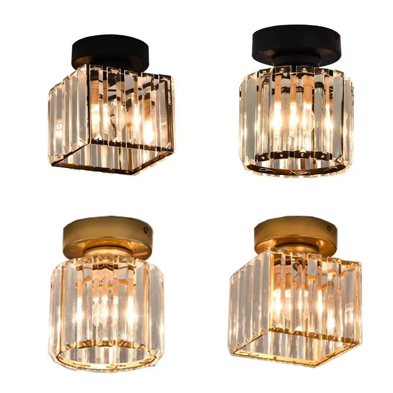 Nordic Luxury Crystal Modern Simple Creative Downlight Foyer Entrance Aisle Corridor ceiling Lights