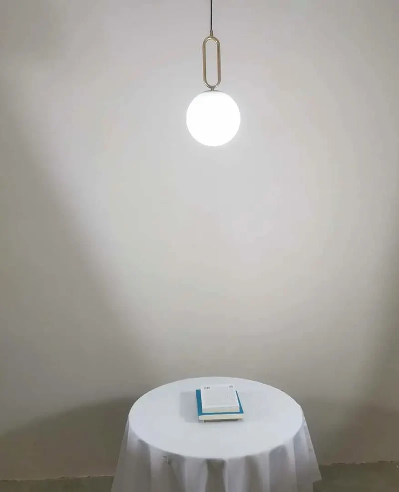Nordic restaurant glass chandelier living room bedroom bedside cafe bar counter creative glass ball chandelier